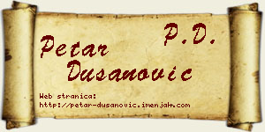 Petar Dušanović vizit kartica